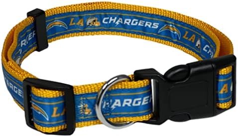 NFL PET Collar Los Angeles Chargers Dog Collar, Medium Football Team Collar for Dogs & Cats. A Shiny & Colorful Cat Collar & Dog Collar Licensed by the NFL by PETSFIRST