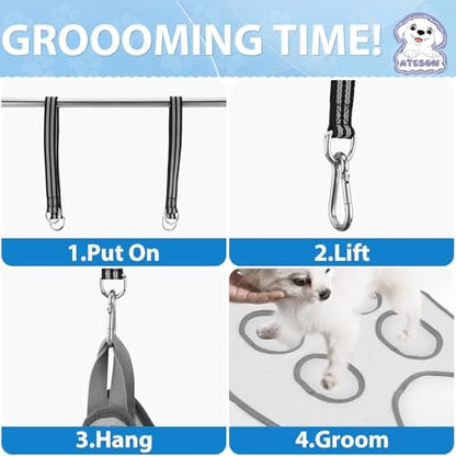 Pet Grooming Hammock Harness for Small Dogs & Cats Nail Trimming, Dog Sling for Cutting Nails, Dog Hanging Holder Hanger with Nail Clippers, Nail File, Scissors - Image 6