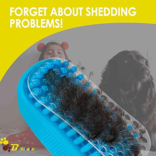 Dog Grooming Brush, Premium Soft Silicone Pet Bath Brushes, Rubber Massage Shampoo Soothing Comb Scrubber for Wet Dry Long Short Haired Dogs & Cats Massaging, Deshedding Shower - Image 4