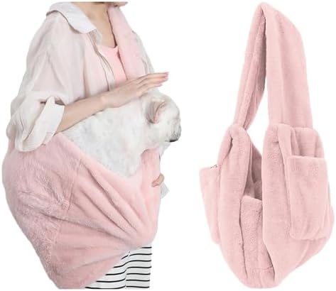 Cat Carrier Slings Soft Puppy Carrying Bag for Outdoor Travel Pet Boby Holder Hands Free for Small Dogs Kittens, Light Pink by apott