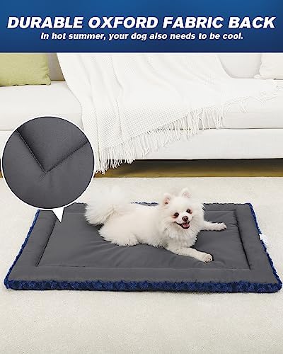 Exsnugy Washable Dog Bed Mat Medium Size Fluffy Pet Crate Pad 36x23 - Image 3