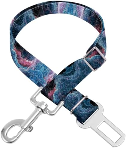 Adjustable pet cat and Dog car seat Belt，The Lanyard is Flexible and Adjustable from 20 to 33 inches (Black Lightning) by Unknown