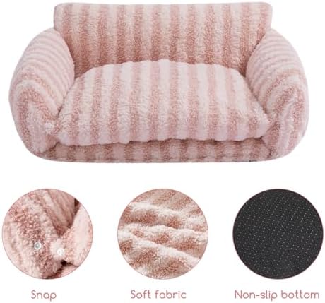 Hollypet Cat Bed Small Dog Orthopedic Couch Beds for Pets up to 13 lbs - Image 5