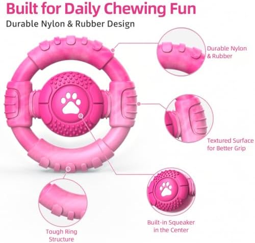 Pamlulu Tough Dog Toys for Aggressive Chewers, Indestructible Dog Toy for Large Dogs, Nylon Chew Toys for Medium Large Breed, Interactive Dog Toys to Keep Them Busy, Dog Birthday - Image 4