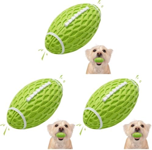 Puppy Toy, 3 Pack Interactive Squeaky Dog Balls for Small Dogs by Petinstinct