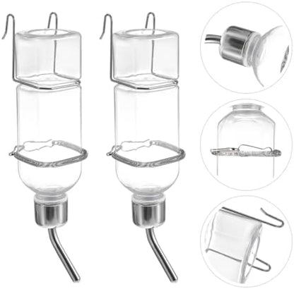 UKCOCO 2pcs Plastic Rabbit Water Feeder Hanging Pet Drinking Bottles No Leak Bunny Feeder for Hamsters Guinea Pigs Chinchillas Small Animals - Image 3