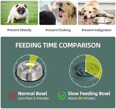 Havniva Ceramic Slow Feeder Dog Bowls, 8.3 in Slow Feeder for Medium Breed - Image 3
