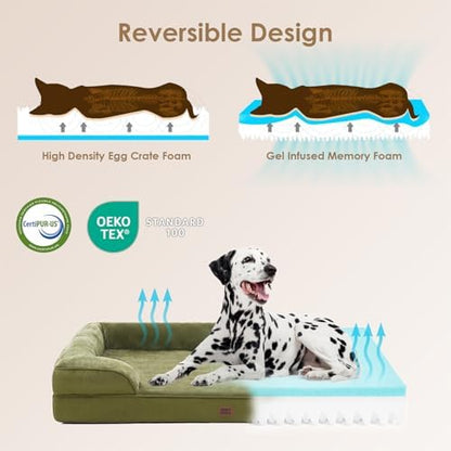 EHEYCIGA Orthopedic Dog Beds Large Sized Dog, Waterproof Washable Pet Bed - Image 4