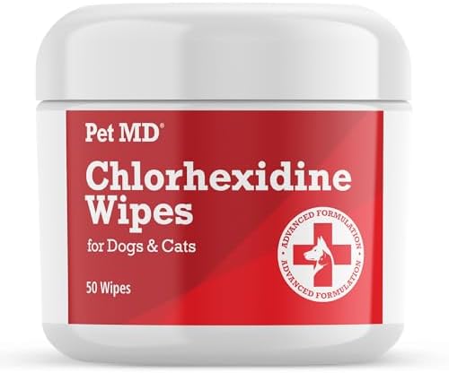 Pet MD Topical Wipes for Cleansing - with Aloe for Cats and Dogs - 50 Count by PetMD