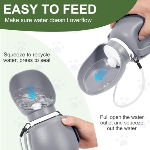 Portable Dog Water Bottle, 27OZ Foldable Dog Travel Water Bottle Leakproof - Image 6