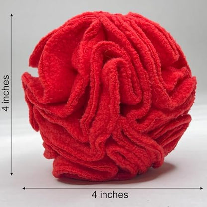 Glory To Dog Puppy/Small Breed Snuffle Dog Puzzle Ball Toy Red with Crinkle - Image 5