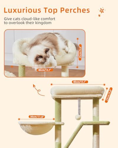 Taoqimiao Cat Tree, 38.5In Cat Tower for Indoor Cats, Suitable for Kittens - Image 3