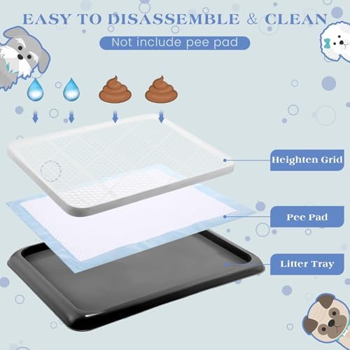 Mifoci 1 Pcs Dog Pee Pad Holder Potty Tray Portable Dog Litter Box Toilet Training for Small Medium Large Pet Puppy Indoor Outdoor - Image 4