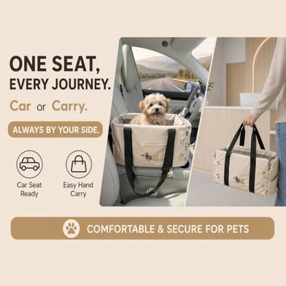 RYNVALE Center Console Dog Car Seat, Dog Armrest Booster for Small Dogs - Image 5