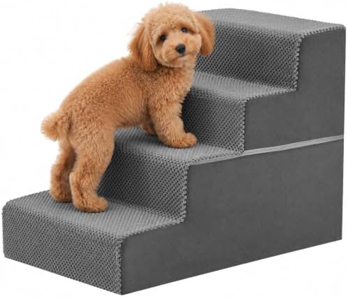 NEWBULIG 4-Step Dog Stairs, 18" H Dog Steps for Sofa and Chair, Standard by NEWBULIG