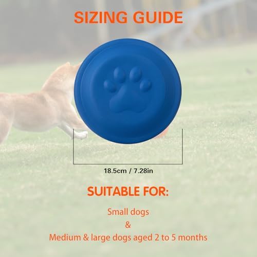 NAITELI Flyer-Soft Flying Disc Fetch Toy,for Small Dogs(Blue,S) - Image 3