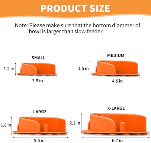 Slow Feeder Dog Bowls Insert, Animire Soft Silicone Slow Eating Dog Food Bowl for Small, Medium and Large Dogs, Compatible with Regular and Elevated Bowls - Image 4