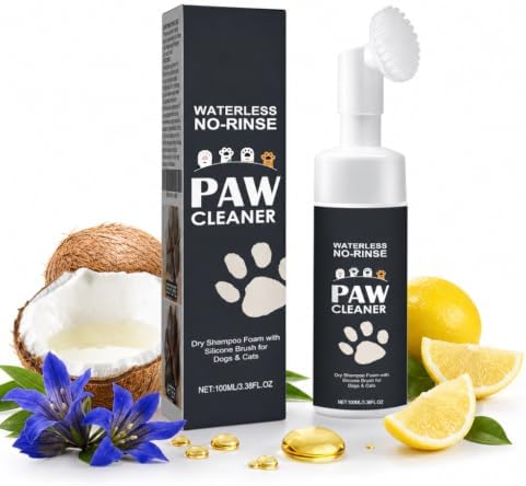 MCstars No-Rinse Dog Paw Cleaner Foam with Silicone Brush by MCstars