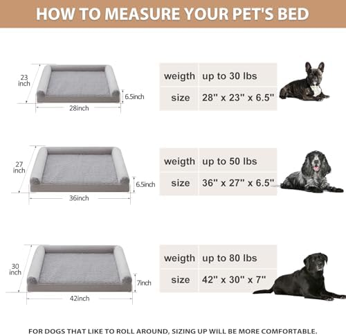 BFPETHOME Orthopedic Washable Large Dog Bed for Senior Dog Comfy Sleep - Image 6