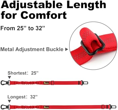 Plutus Pet Dog Seat Belt for Car, Adjustable Harness with Elastic Bungee - Image 6