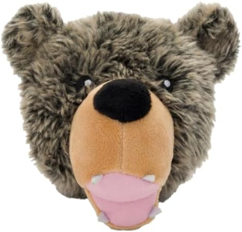 fabdog Dog Faballs Squeaker Pet Stuffed Toys – Soft, Colorful Dog Plush Toy with Cotton Covering – Decorative Fluffy Toy for Dogs – Small to Large (Grizzly Bear, Small) by fabdog
