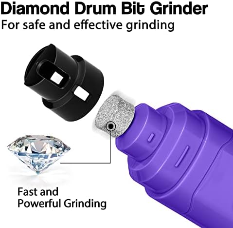 Casfuy Dog Nail Grinder Upgraded - Professional 2-Speed Whisper-Quiet Electric Pet Nail Trimmer Painless Paws Grooming & Smoothing for Small Medium Large Dogs & Cats (Purple) - Image 2