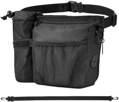 Dog Treat Training Pouch Built-in Poop Bag & Side Pocket Dispenser by Erhalithegro