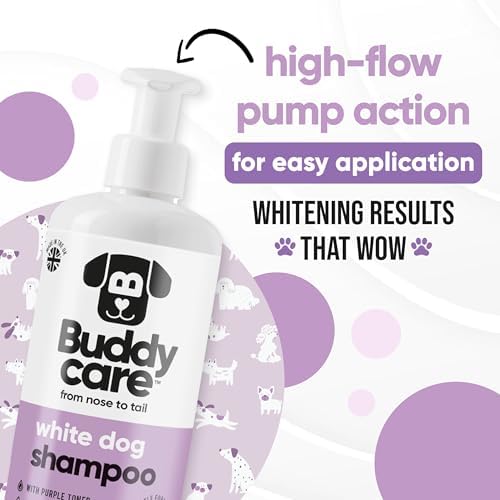 White Dog Shampoo by Buddycare | Brightening and Whitening Shampoo for Dogs | Deep Cleansing, Fresh Scented | with Aloe Vera and Pro Vitamin B5 (50.72oz) - Image 6