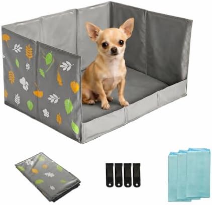 Dog Litter Box, Waterproof Foldable Pee Pad Holder, Dog Potty Tray by Unknown