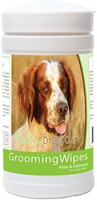 Healthy Breeds Irish Red and White Setter Grooming Wipes 70 Count by HealthyBreeds