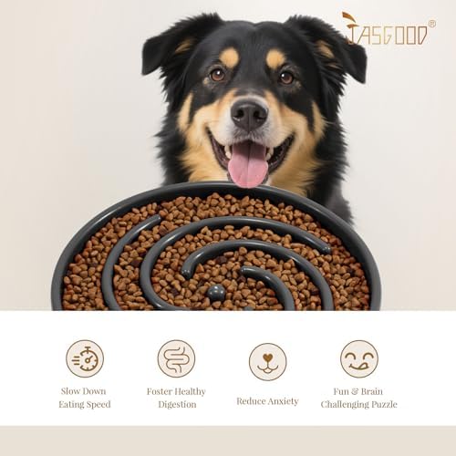 JASGOOD Slow Feeder Bowl for Large Dogs, Anti-Gulping, Prevents Bloat & Choking - Image 6