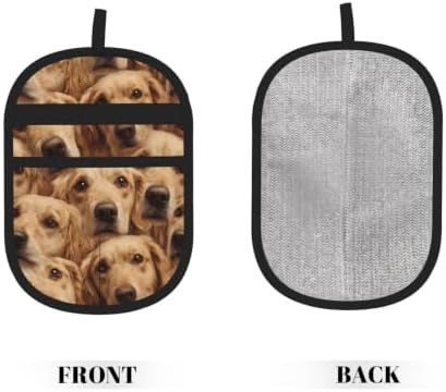 Golden Retriever Dog Faces Puppy Pile Pet Hair Removal Glove For Cats Dogs - Image 2