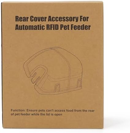 Pet Feeder Rear Cover for Pet Feeder & Connect, YOIHABV Cat Feeder Cover, Help Ensure Persistent Pets Can't Access/Steal Food from The Rear of The Cat Feeder While Lid is Open - Image 7