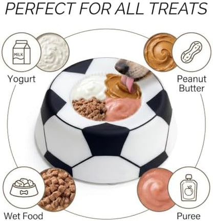SAVAN IPA Slow Feeder Dog Bowls for Liquid with Rolling Ball, Interactive Lick Bowl Anti-Slip Slow Feeder for Wet Food, Water & Treats Lick Toy for Dogs Cats Large Medium Small (Black and White) - Image 5