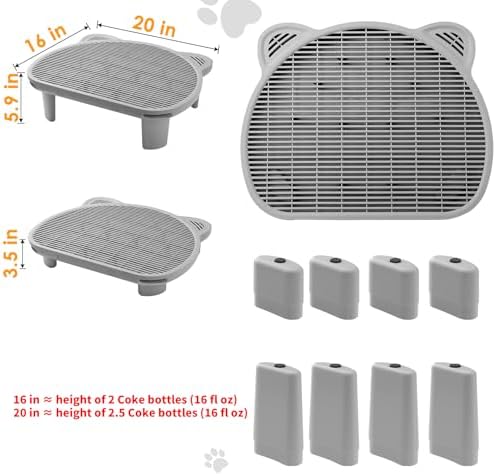Litter Catching Step for Cat Litter Box, Litter Trap Stool for Automatic Litter Box Self Cleaning, Litter Collection Stairs, Litter Catcher Ramp for Old Geriatric Senior Cat or Kitten - Image 4