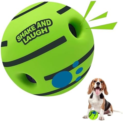 Dog Toys Ball, Interactive, M, 3.46 in (8.8 cm) by SHAKEANDLAUGH