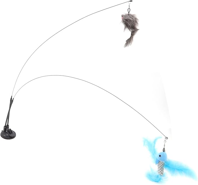Pssopp Cat Toys, Wire Interactive Cat Wand Toy for Indoor