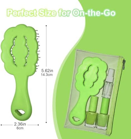 Cloud Shape Small Dog Grooming Brush, Soft Puppy Brush (Green) - Image 2