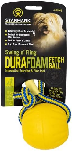 Starmark Swing 'n Fling DuraFoam Ball Dog Toy Medium - Image 2