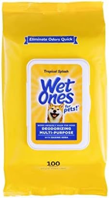 Wet Ones for Pets Deodorizing Dog Wipes, Tropical Splash, 100 Count by WetOnes