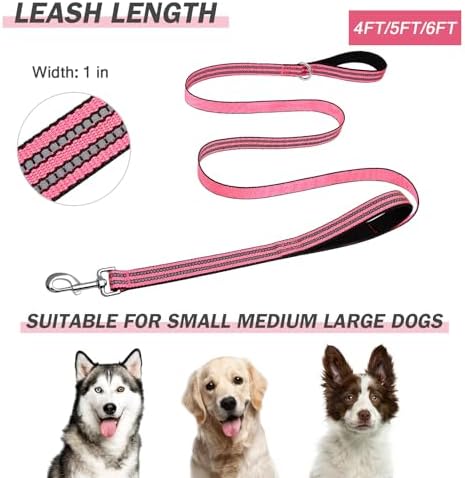 Hikiko 5FT Double Handle Traffic Dog Leash Reflective - Image 6