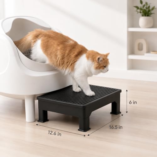 Large Litter Box Step for Cats, Automatic Litter Box Ramp with Double Layer - Image 4