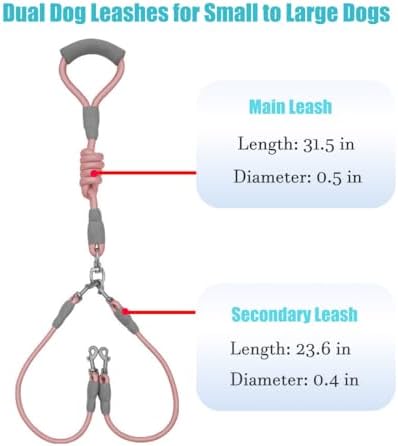JiangYanus Double Dog Leash for Two Dogs Walking, No Tangle Dual Dog Leash - Image 7
