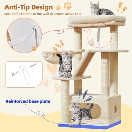 Taoqimiao Cat Tree, 38.5In Cat Tower for Indoor Cats, Suitable for Kittens - Image 7