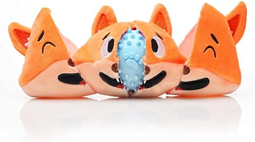 MewaJump Dog Chew Toy with Ball, 3-in-1 Plush Dog Squeaky Toy with 3 Layers by MEWAJUMP
