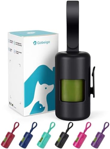Gobeigo Dog Poop Bag Holder with Used Bag Hook(Black) by Gobeigo
