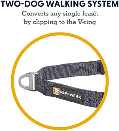 Ruffwear, Double Track Coupler, Double Leash for Two Dogs, Basalt Gray - Image 2