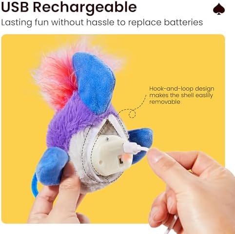 Potaroma Cat Toys Flapping Fish, Interactive Anglerfish with Catnip - Image 5