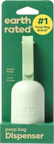 Earth Rated Dog Poop Bag Holder & Leash Dispenser, 15 Bags, Unscented by EarthRated