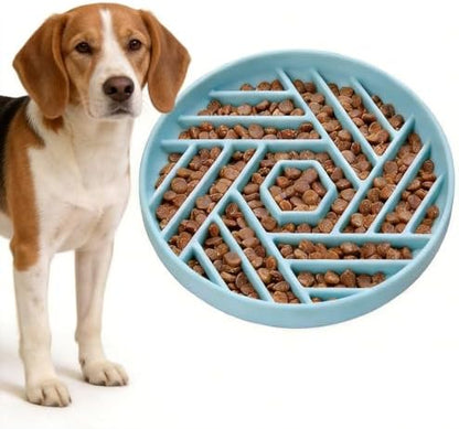 Silicone Slow Feeder Dog Bowl with Suction Base, Anti Choking Pet Bowl by koieam